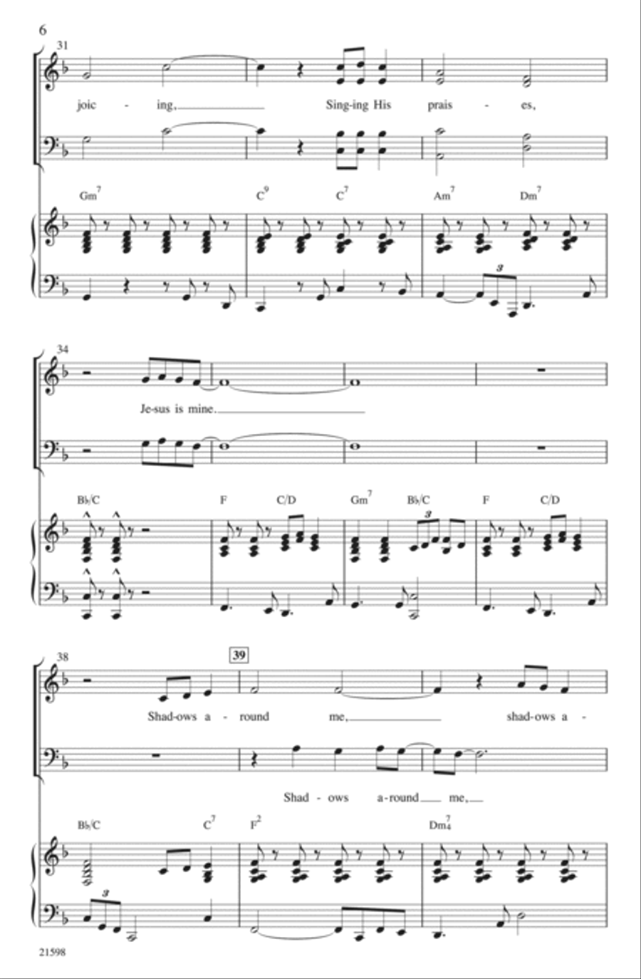 Heavenly Sunlight 4-Part scores gallery preview page 6