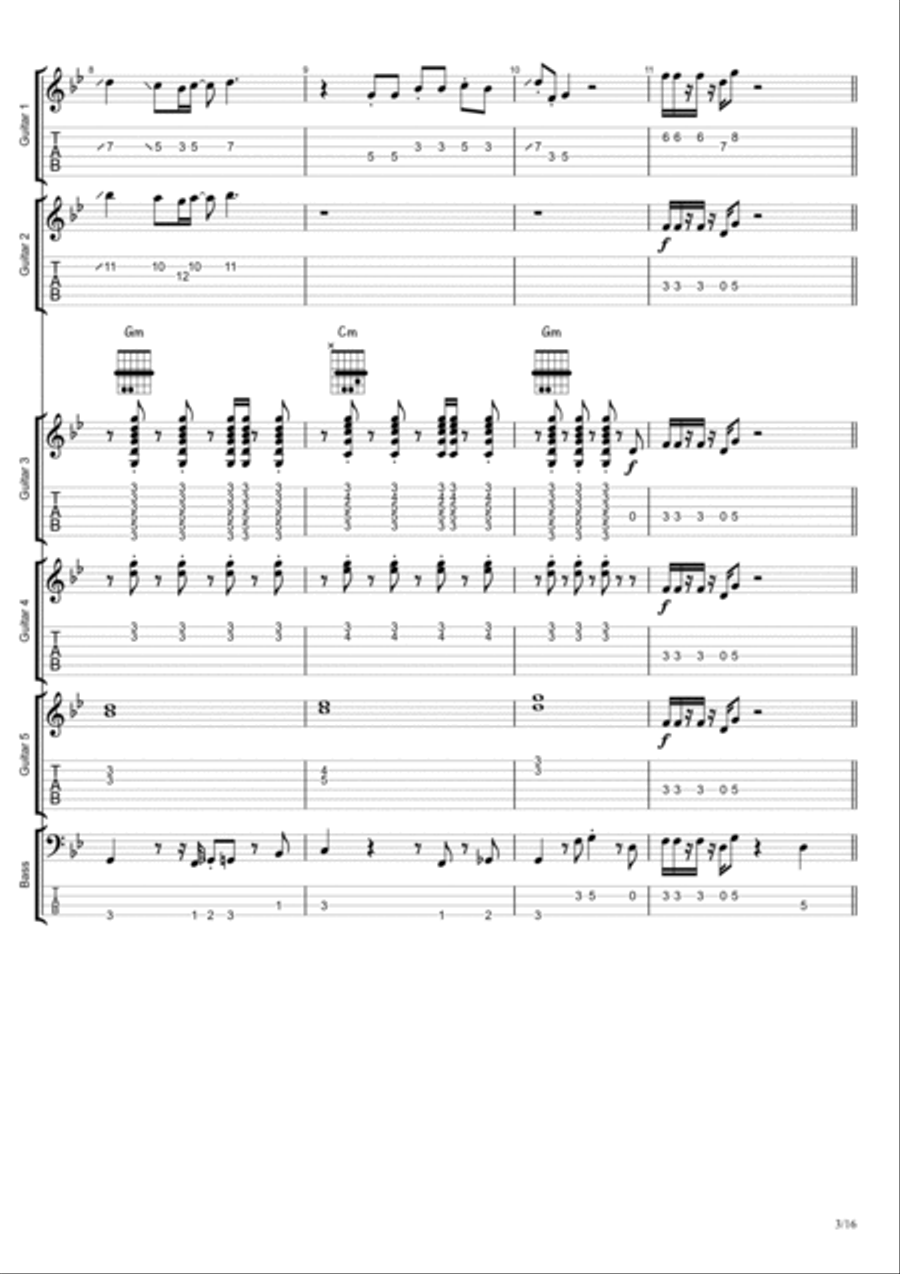 I Shot The Sheriff Electric Guitar scores gallery preview page 3