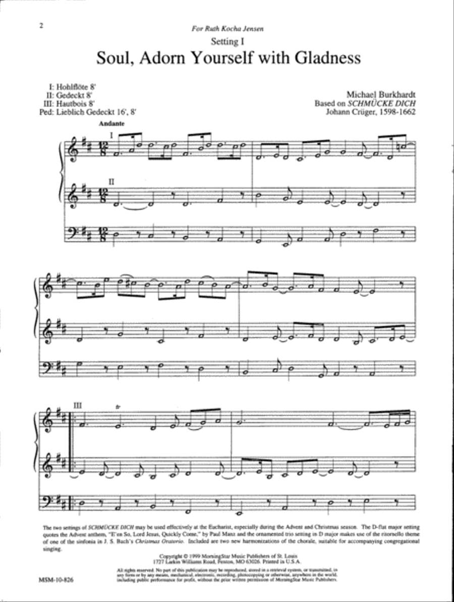 Soul, Adorn Yourself with Gladness Organ scores gallery preview page 2
