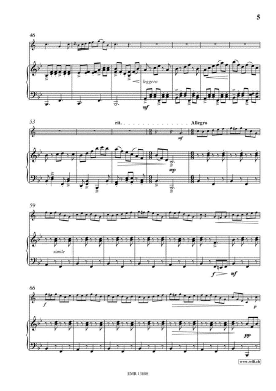 Showpiece Variations Clarinet Solo scores gallery preview page 6