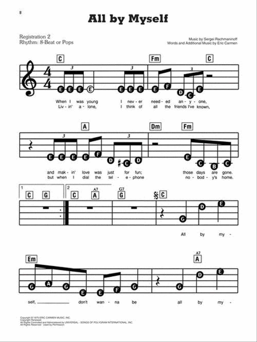 Beautiful Ballads Electronic Keyboard scores gallery preview page 7