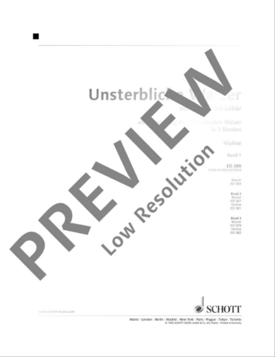 Unsterbliche Walzer Violin Solo scores gallery preview page 2