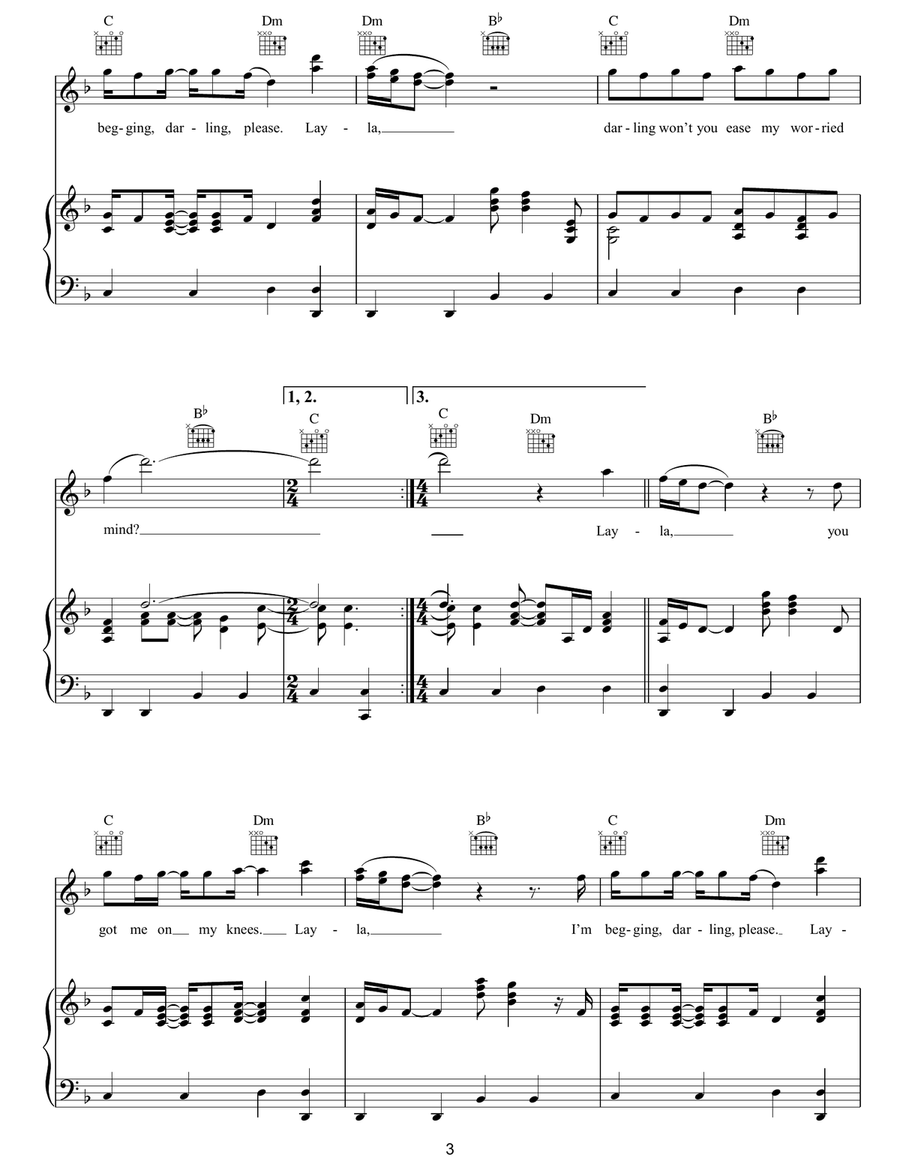 Layla Acoustic Guitar scores gallery preview page 3