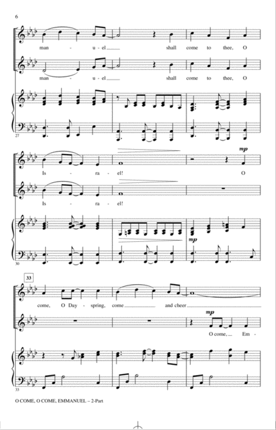O Come, O Come Emmanuel O Come, O Come Emmanuel 2-Part scores gallery preview page 4