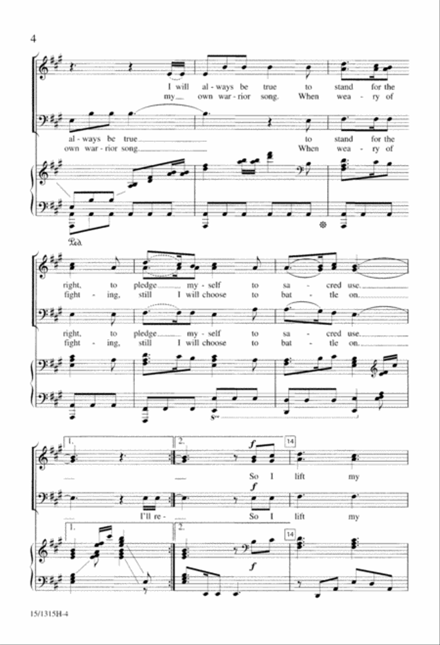 A Trilogy of Knighthood TTB scores gallery preview page 4