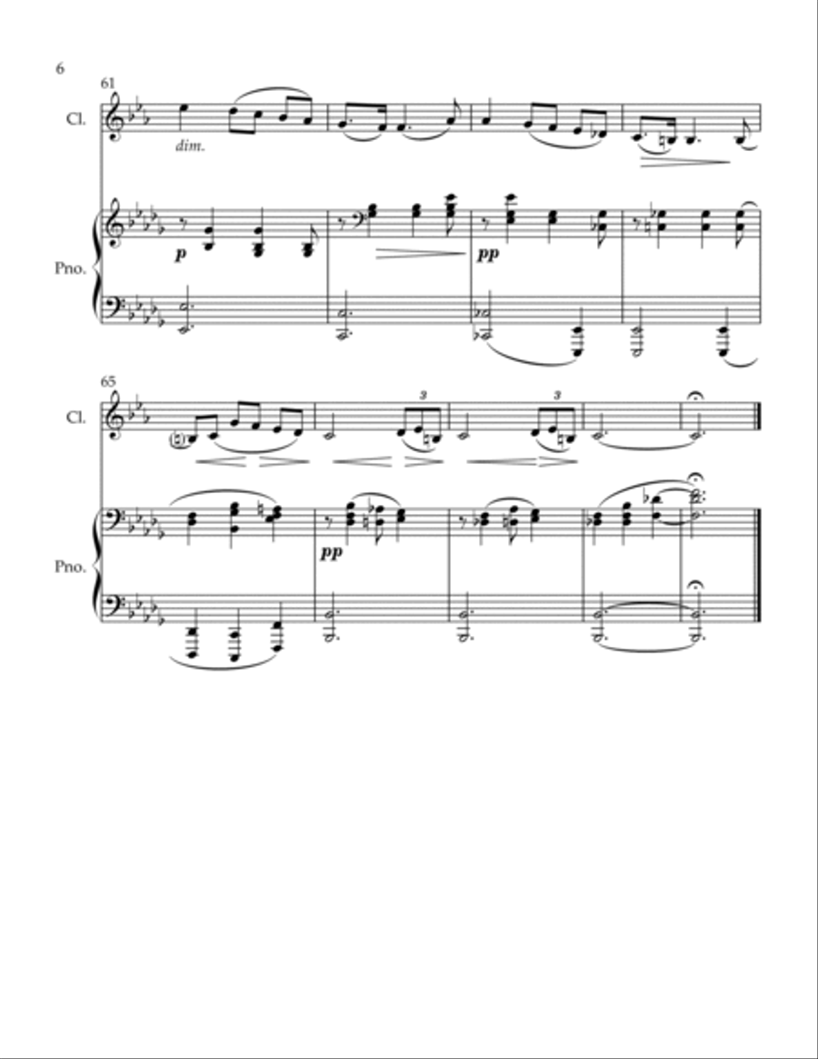 Romanesca Clarinet Solo scores gallery preview page 6