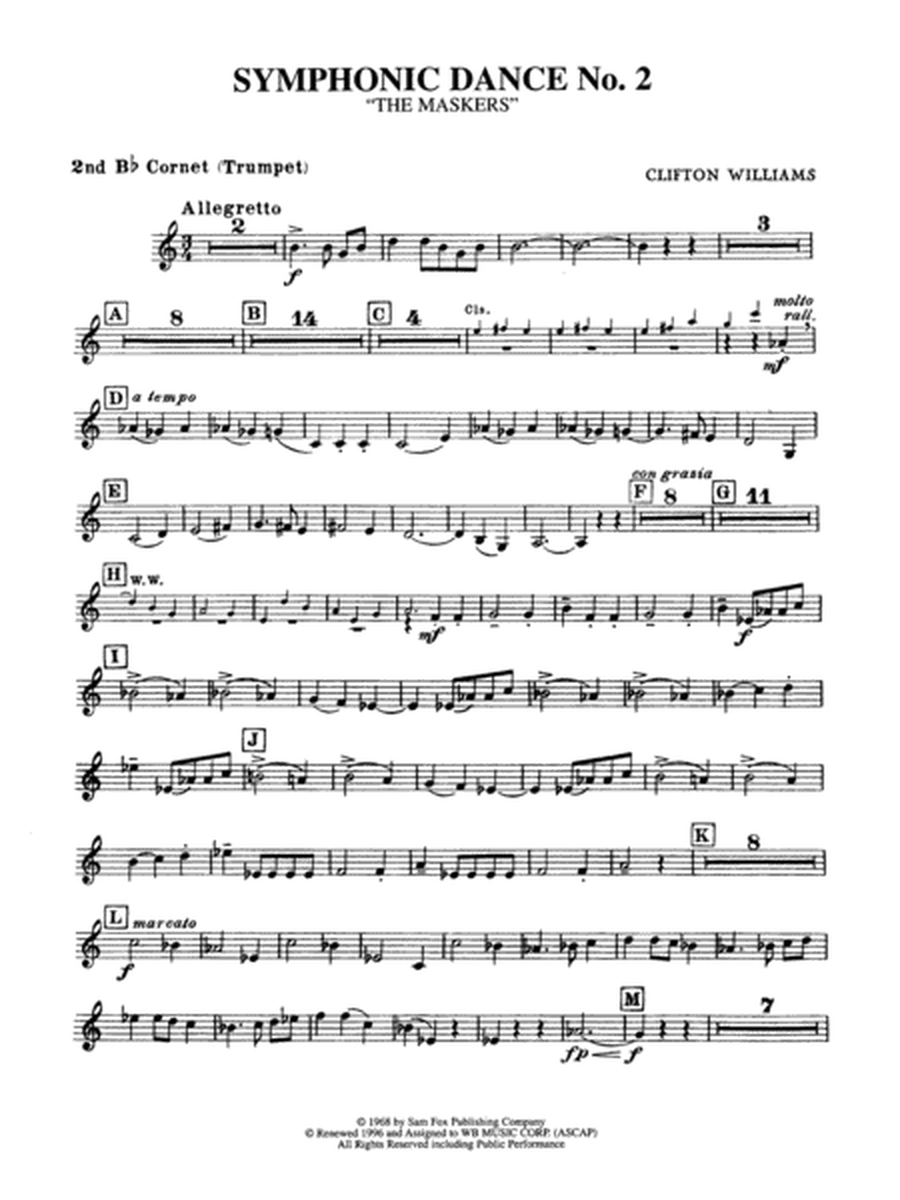 Symphonic Dance No. 2: 2nd B-flat Cornet