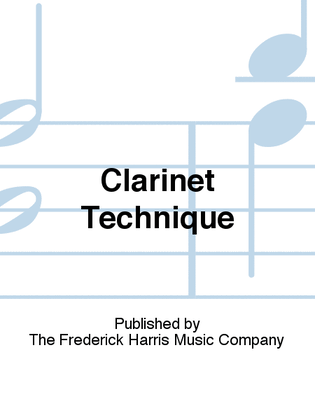 Book cover for Clarinet Technique
