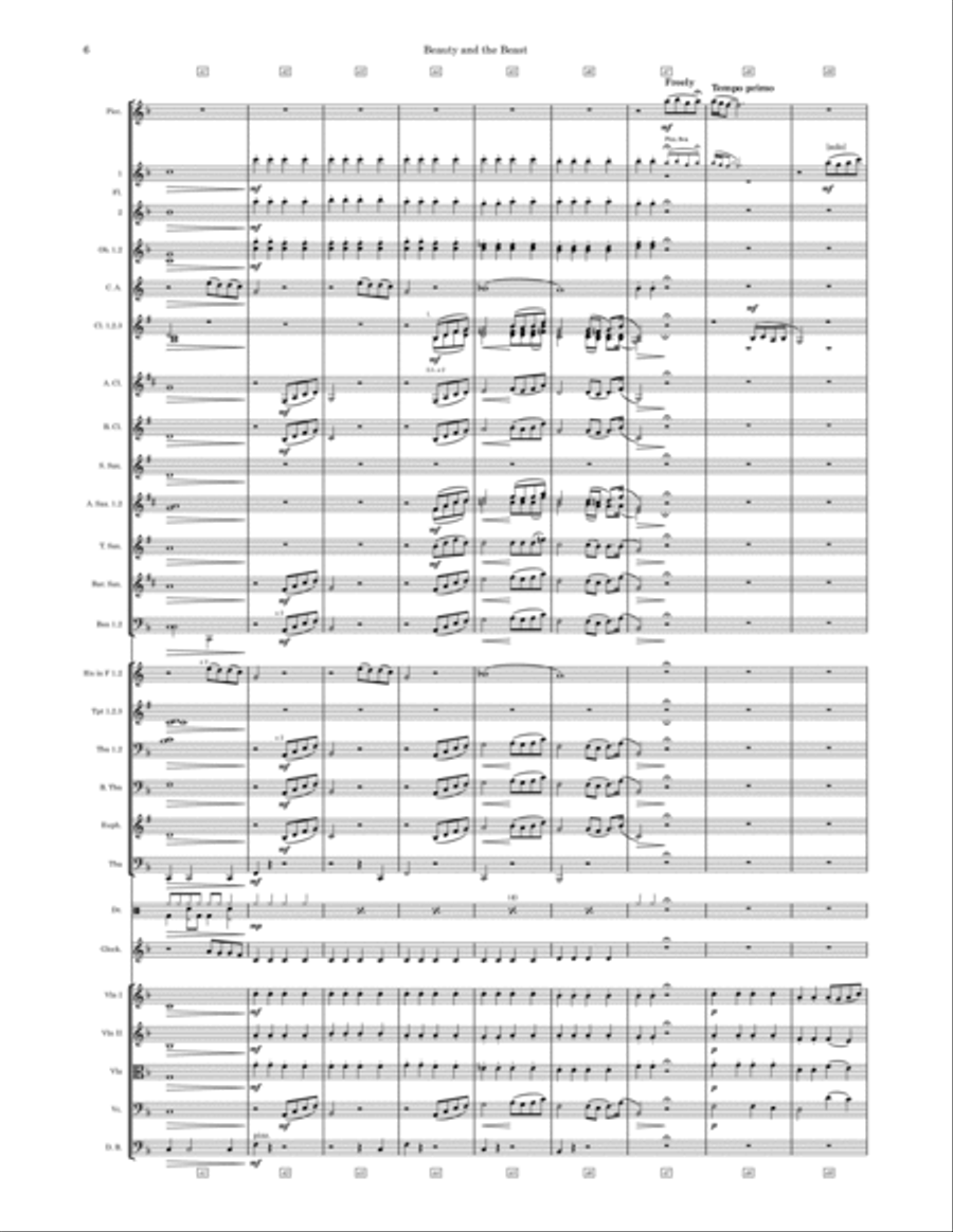 Beauty And The Beast Full Orchestra scores gallery preview page 6