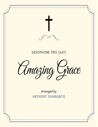 Book cover for AMAZING GRACE - saxophone trio (AAT)