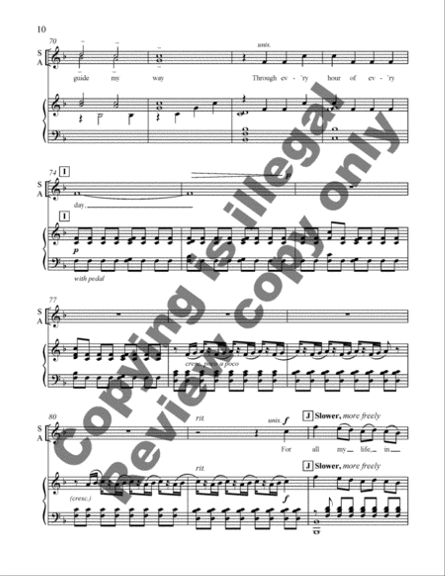 Blessings from the Children: 3. On Morning Wings 2-Part scores gallery preview page 10