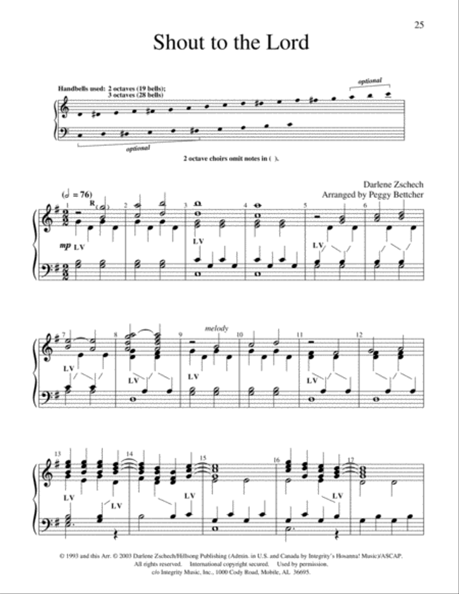 Easy to Ring Praise and Worship 3-Octaves scores gallery preview page 33