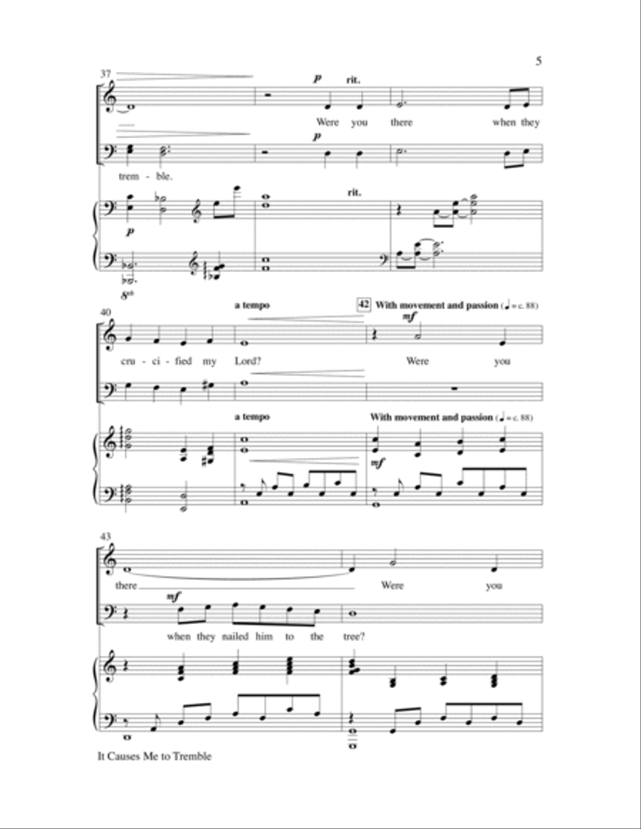 It Causes Me To Tremble (Were You There) 4-Part scores gallery preview page 5
