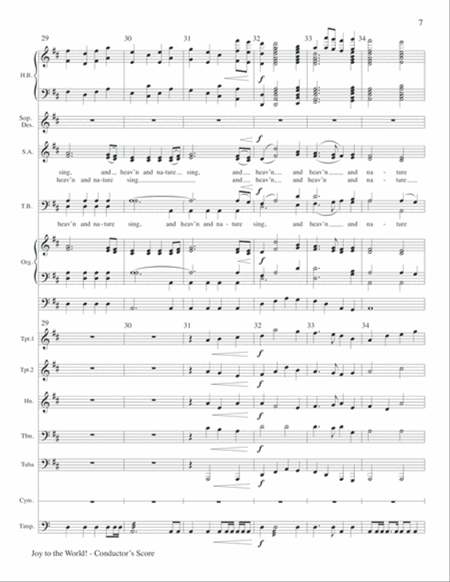 Joy to the World Handbell Choir scores gallery preview page 6