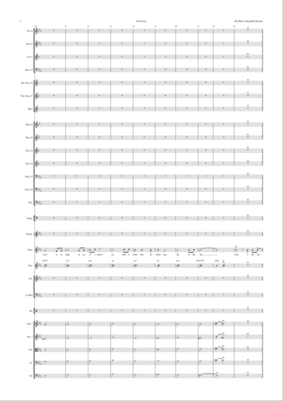 Oh, What A Beautiful Mornin' Oh, What A Beautiful Mornin' Full Orchestra scores gallery preview page 2