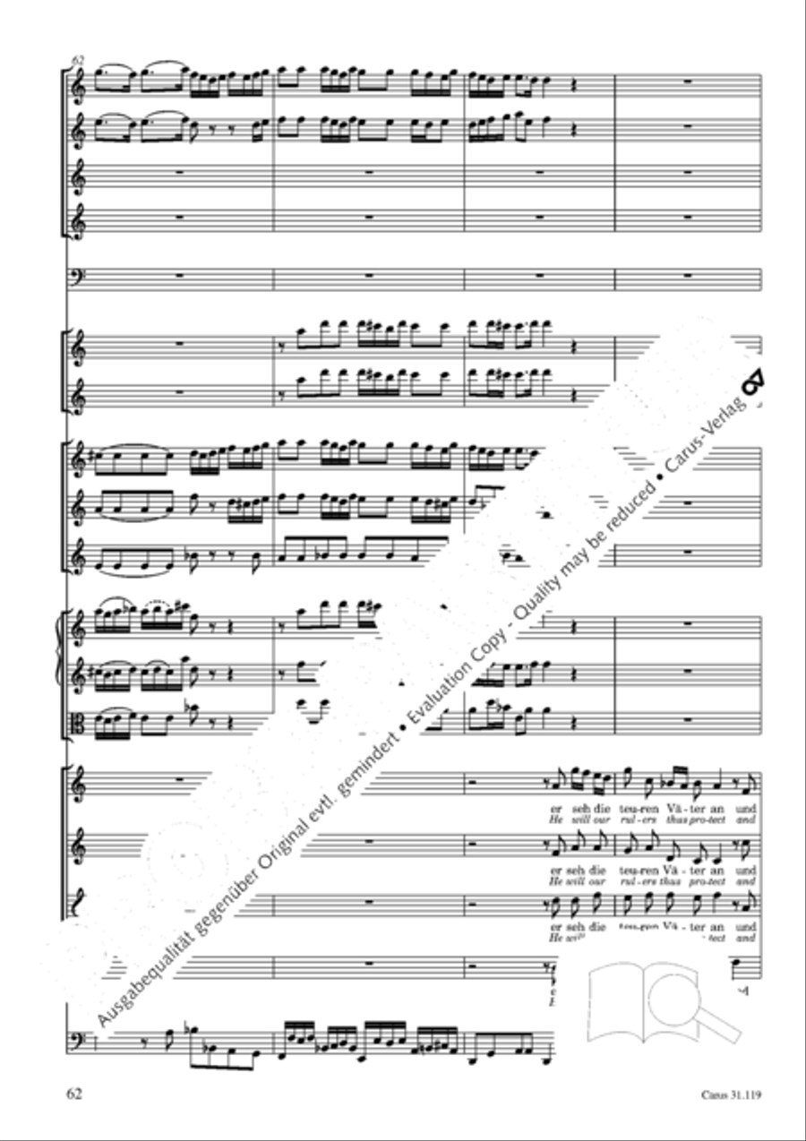 Praise the Lord, O Jerusalem (Preise, Jerusalem, den Herrn) 4-Part scores gallery preview page 63