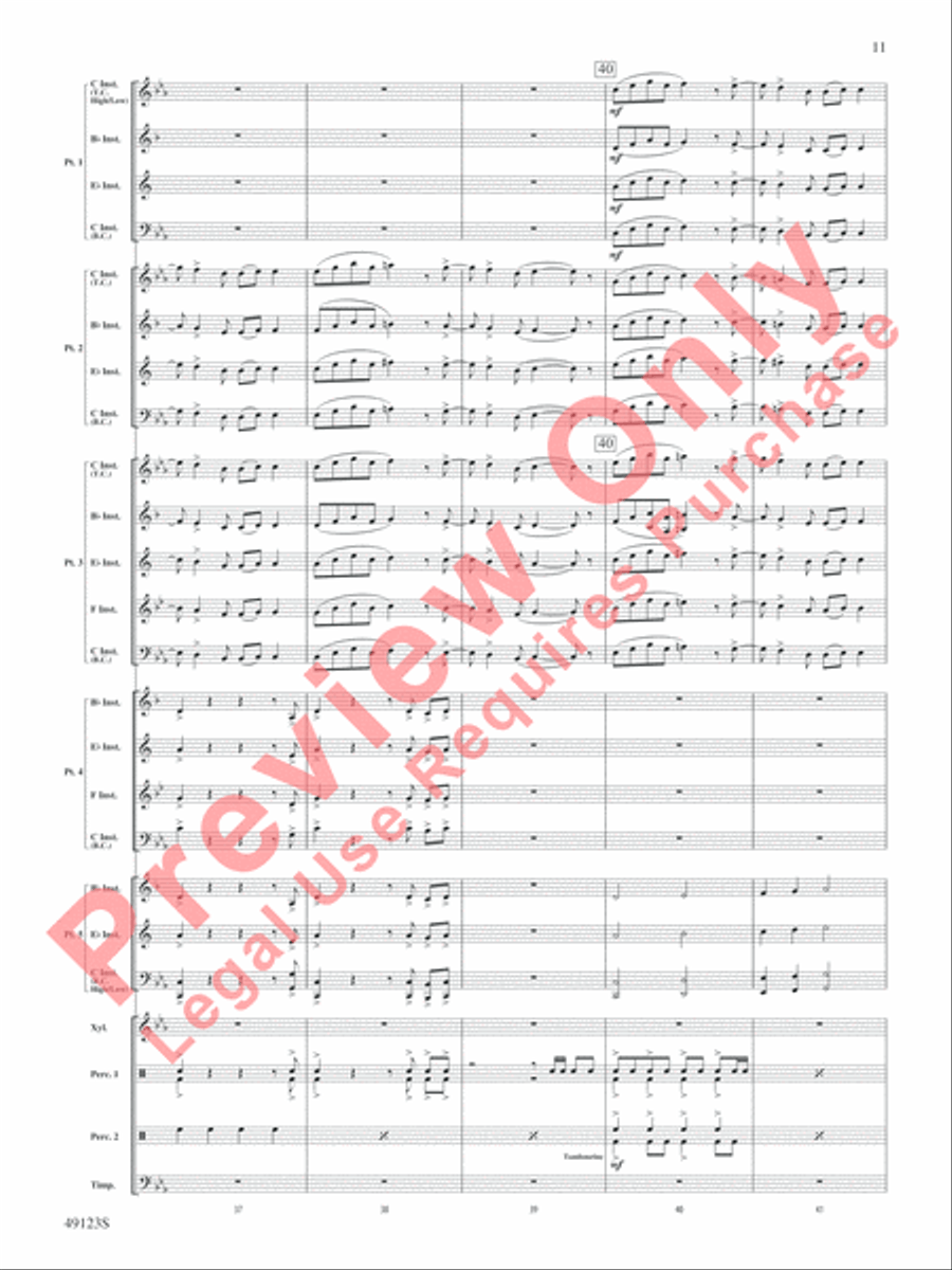 Flamingo Road Concert Band scores gallery preview page 12