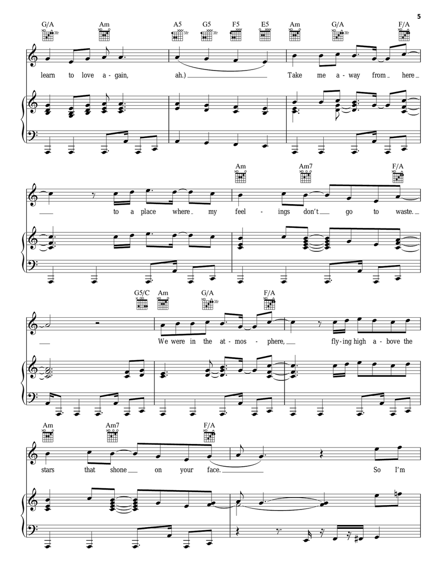 Love Again Love Again Piano, Vocal, Guitar scores gallery preview page 5
