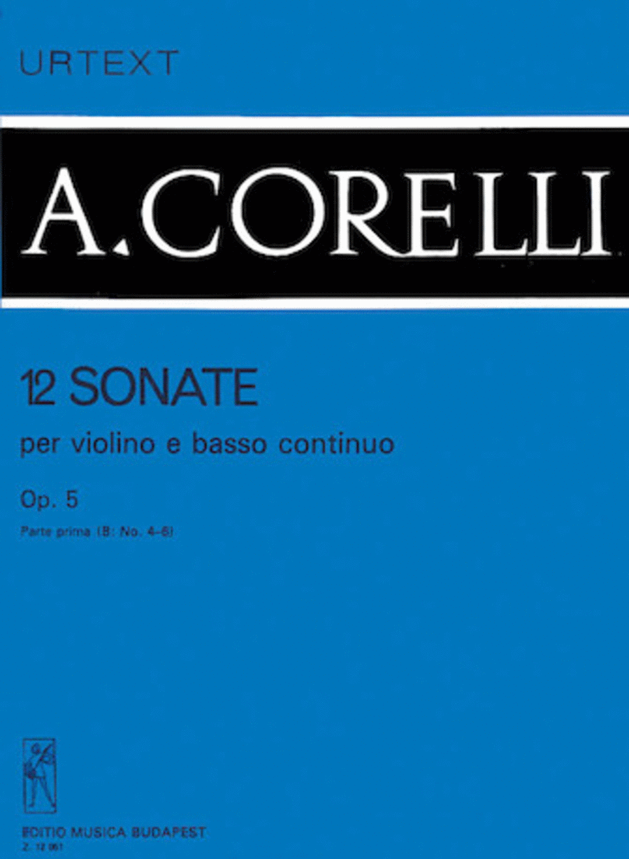 12 Sonatas for Violin and Basso Continuo, Op. 5 – Volume 1b Violin Solo scores gallery preview page 1