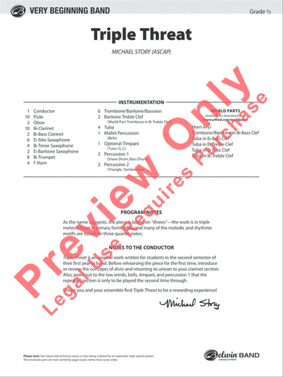 Triple Threat Concert Band scores gallery preview page 2