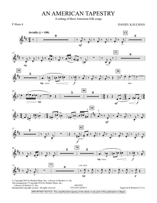 An American Tapestry (for Wind Ensemble) - F Horn 4