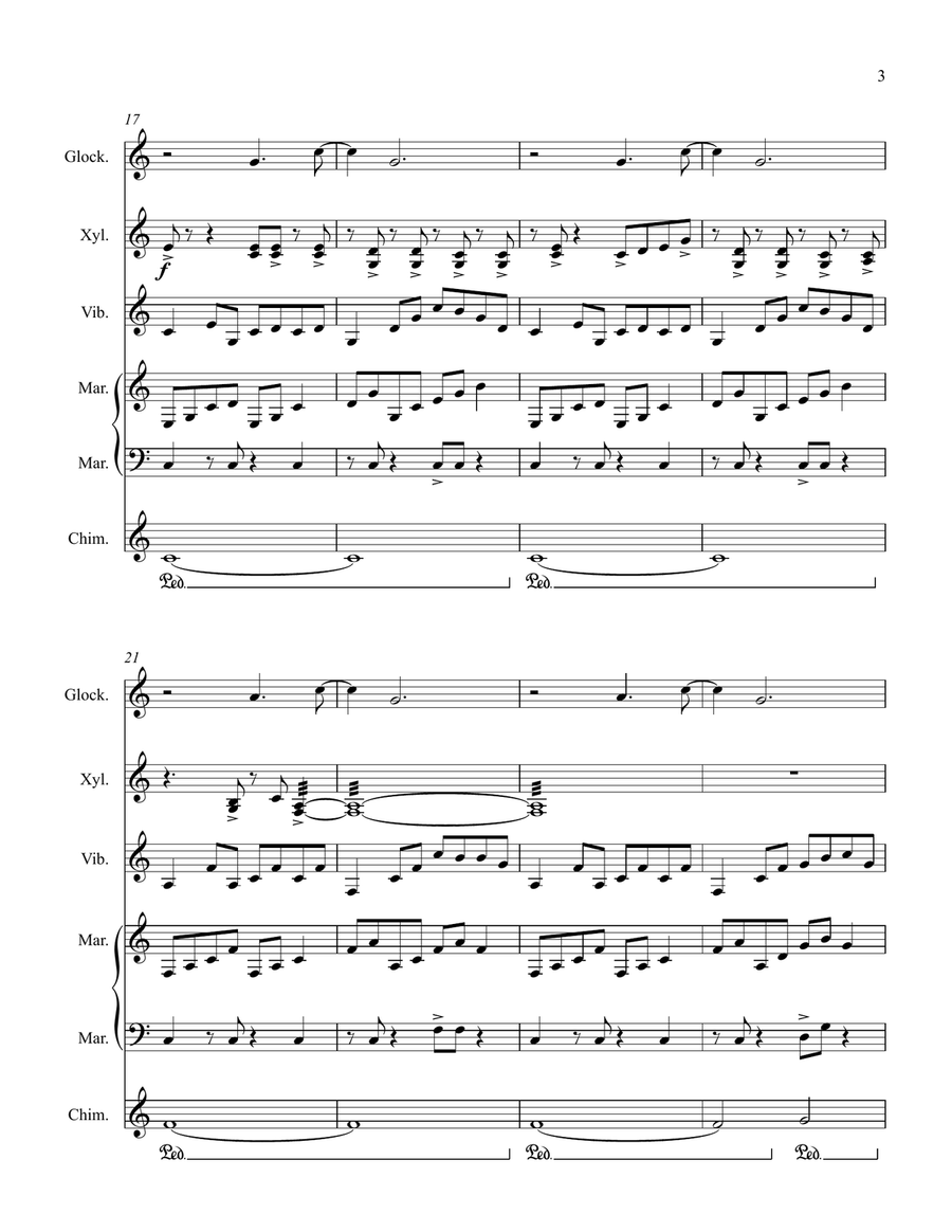 Suite for Mallets - Movement 3 Percussion scores gallery preview page 4