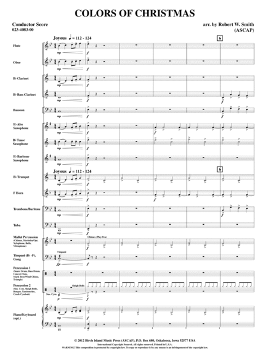 Colors of Christmas Concert Band scores gallery preview page 2