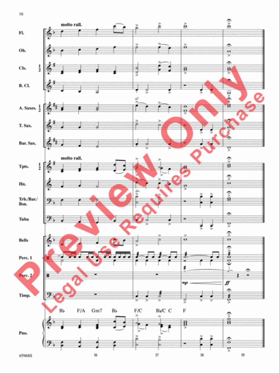 A Song of Hanukkah Concert Band scores gallery preview page 17