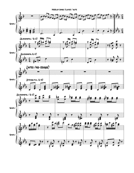 Meddley danse (score et 4 partitions
