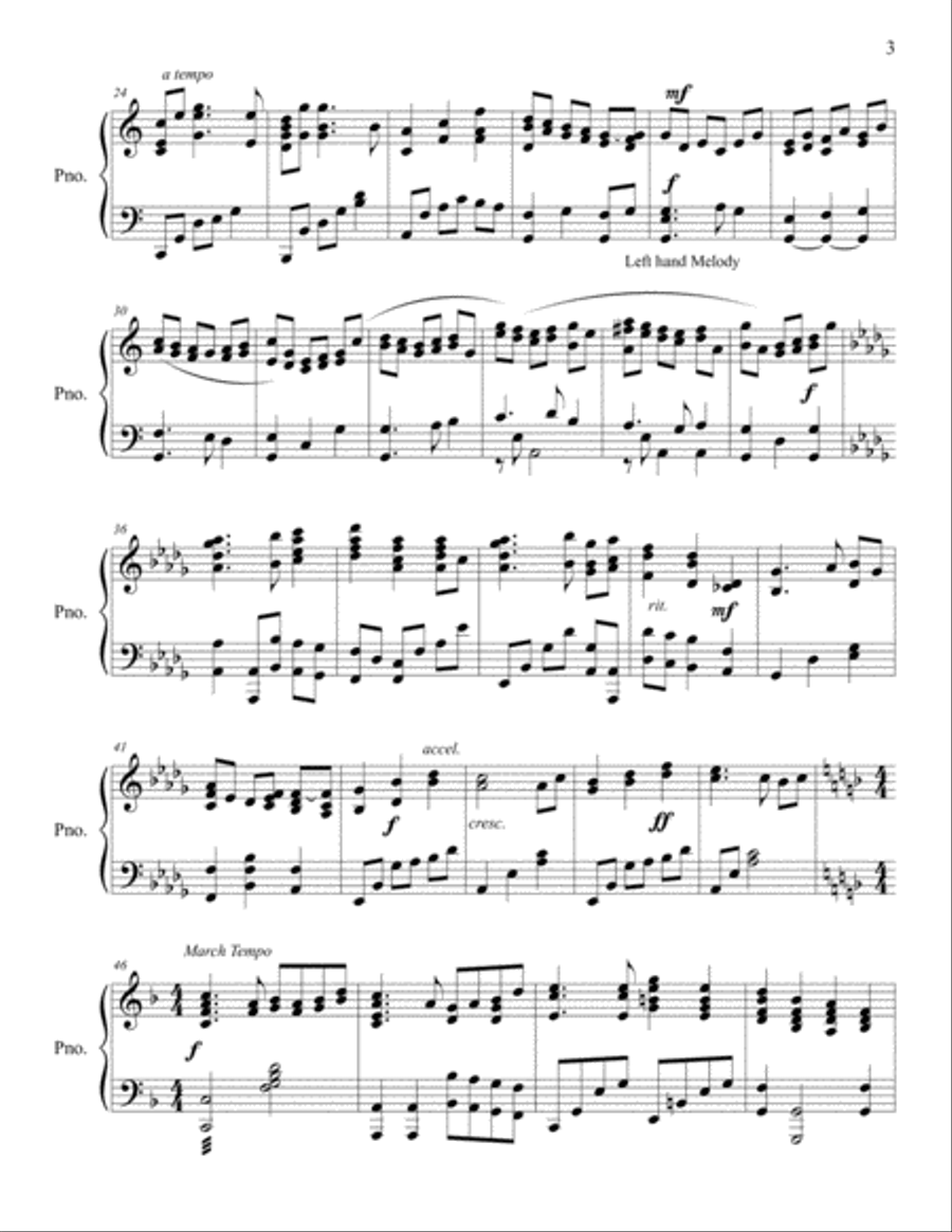 Thanksgiving Song Medley for Piano Solo Piano Solo scores gallery preview page 3