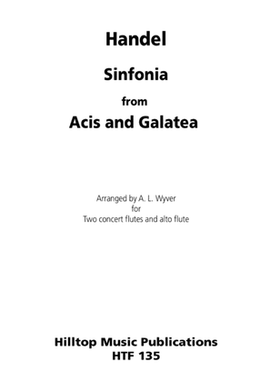 Book cover for Sinfonia from Acis and Galatea arr. two concert flutes and alto flute