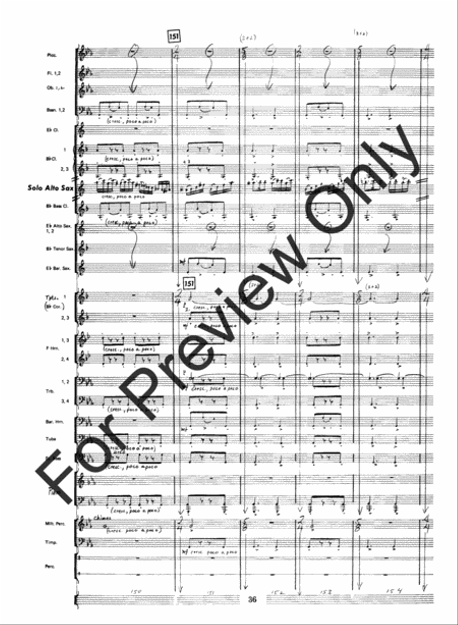 Fantasia For Alto Saxophone Concert Band Concert Band scores gallery preview page 38