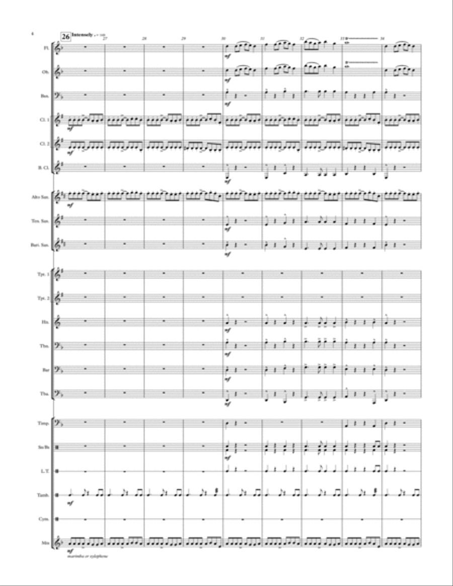 Ancient Ruins - for concert band Concert Band scores gallery preview page 4