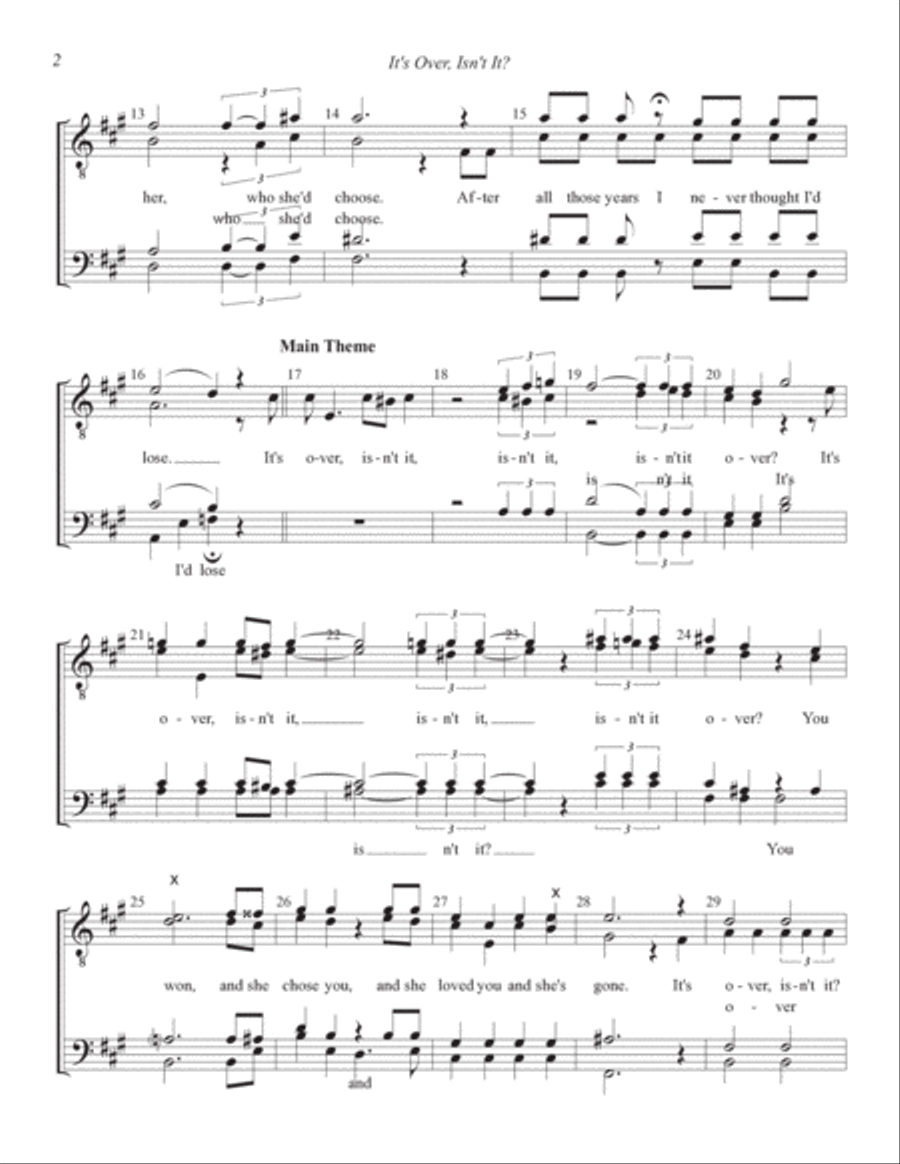 It's Over Isn't It TTBB scores gallery preview page 2