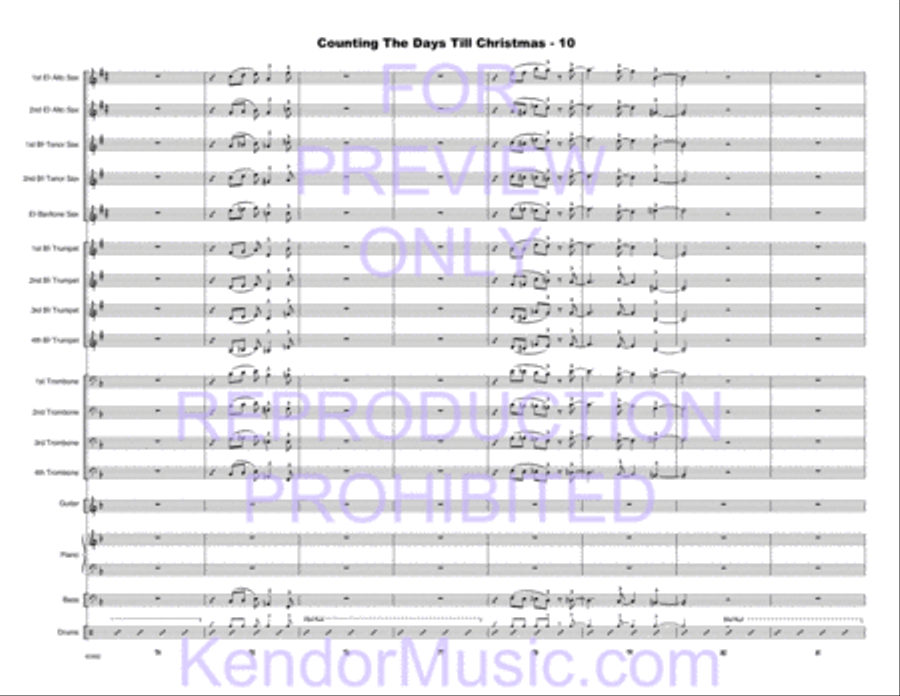 Counting The Days Till Christmas Jazz Ensemble scores gallery preview page 11