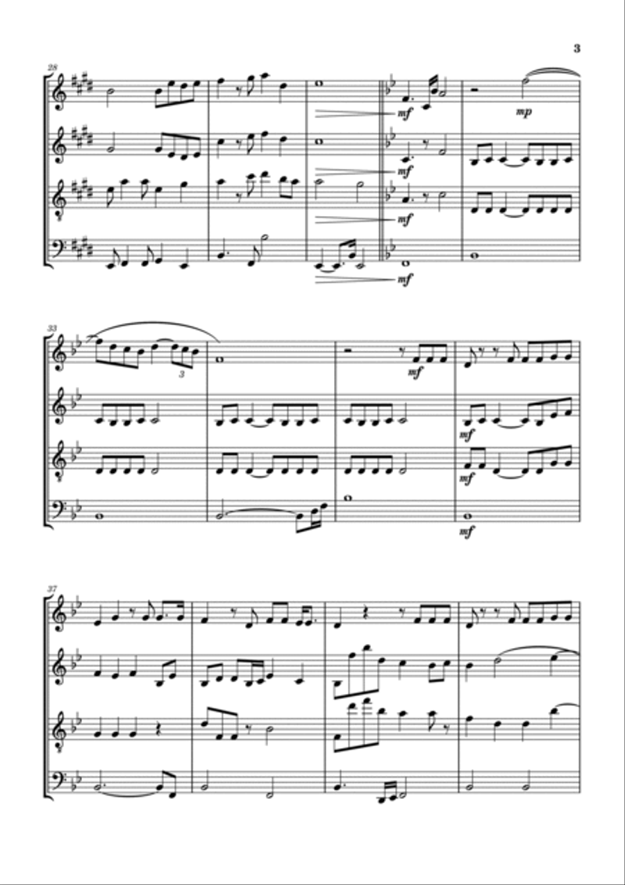 How Great Thou Art Woodwind Quartet scores gallery preview page 4
