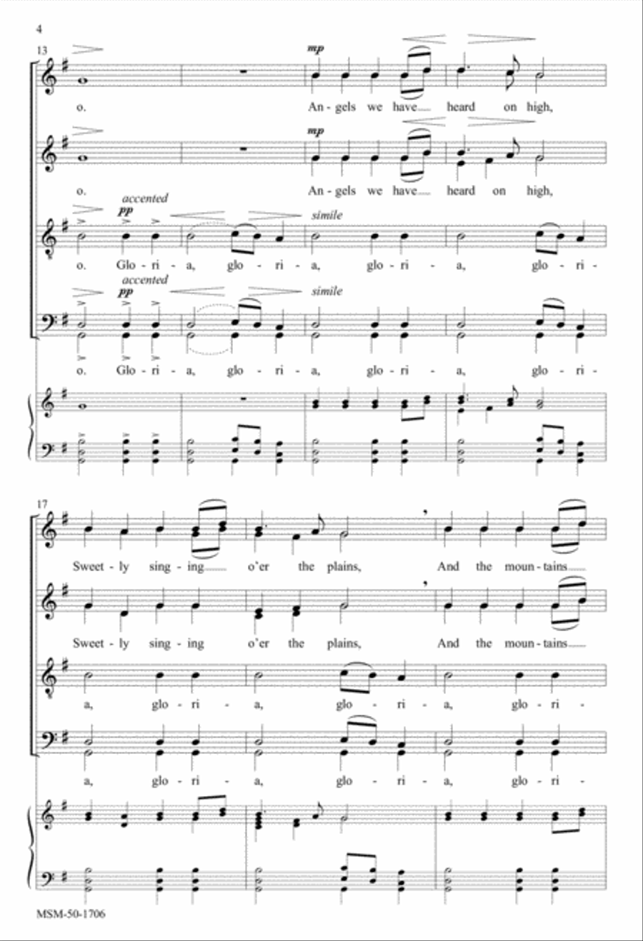 Angels We Have Heard on High Divisi scores gallery preview page 4