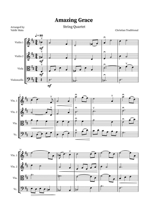 Amazing Grace - String Quartet Sheet Music