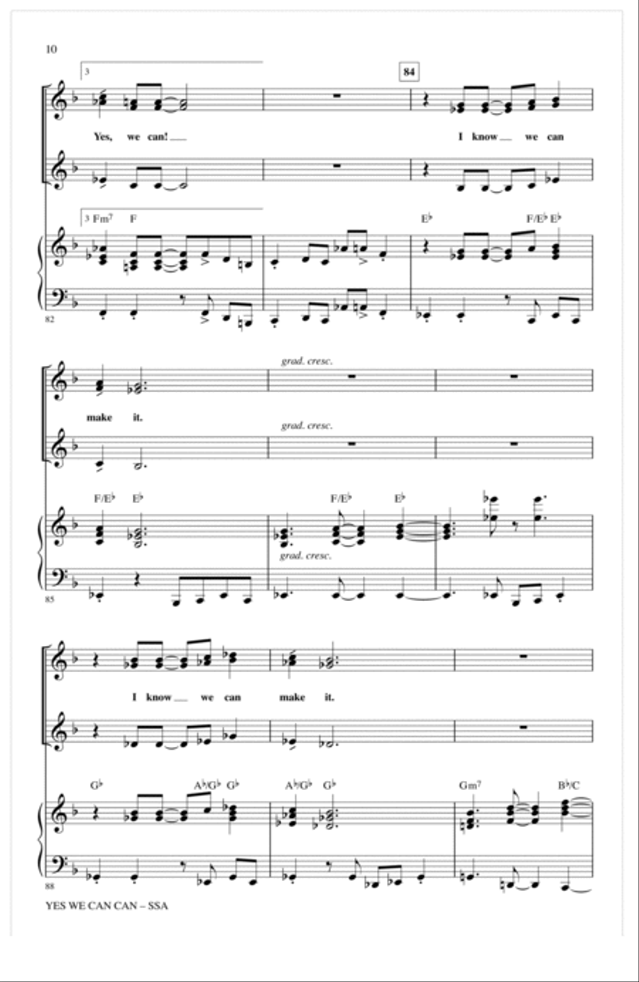 Yes We Can Can (arr. Kirby Shaw) SSA scores gallery preview page 9