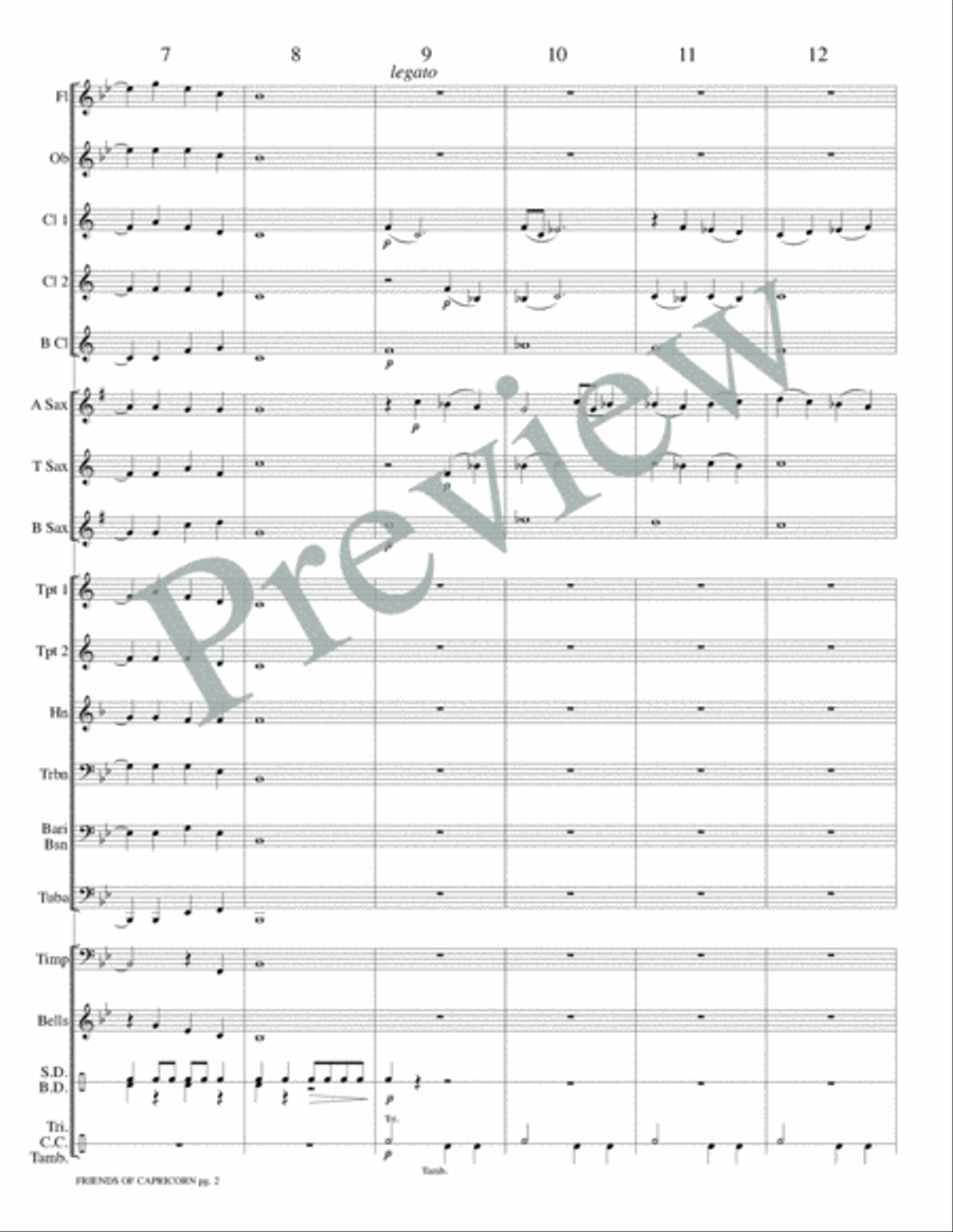 Friends of Capricorn Concert Band scores gallery preview page 5