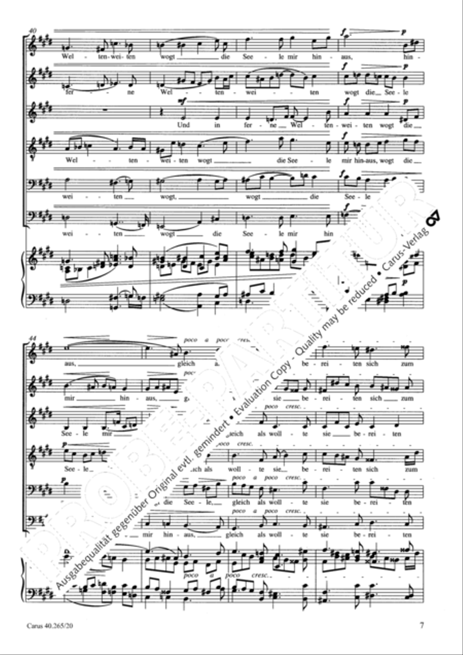 Evening song (Abendlied) Choir scores gallery preview page 8