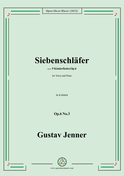 Jenner-Siebenschläfer,in d minor,Op.6 No.3