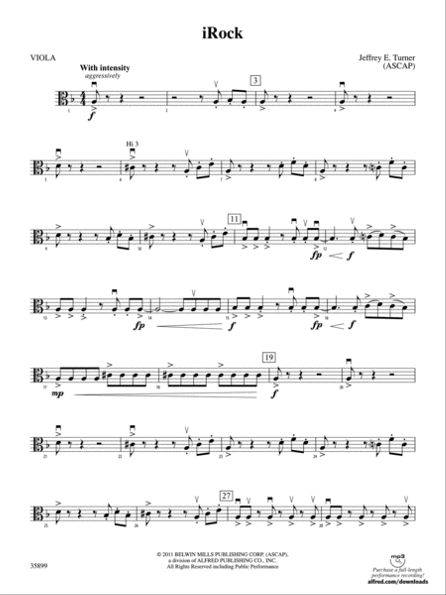 iRock: Viola String Orchestra scores gallery preview page 1