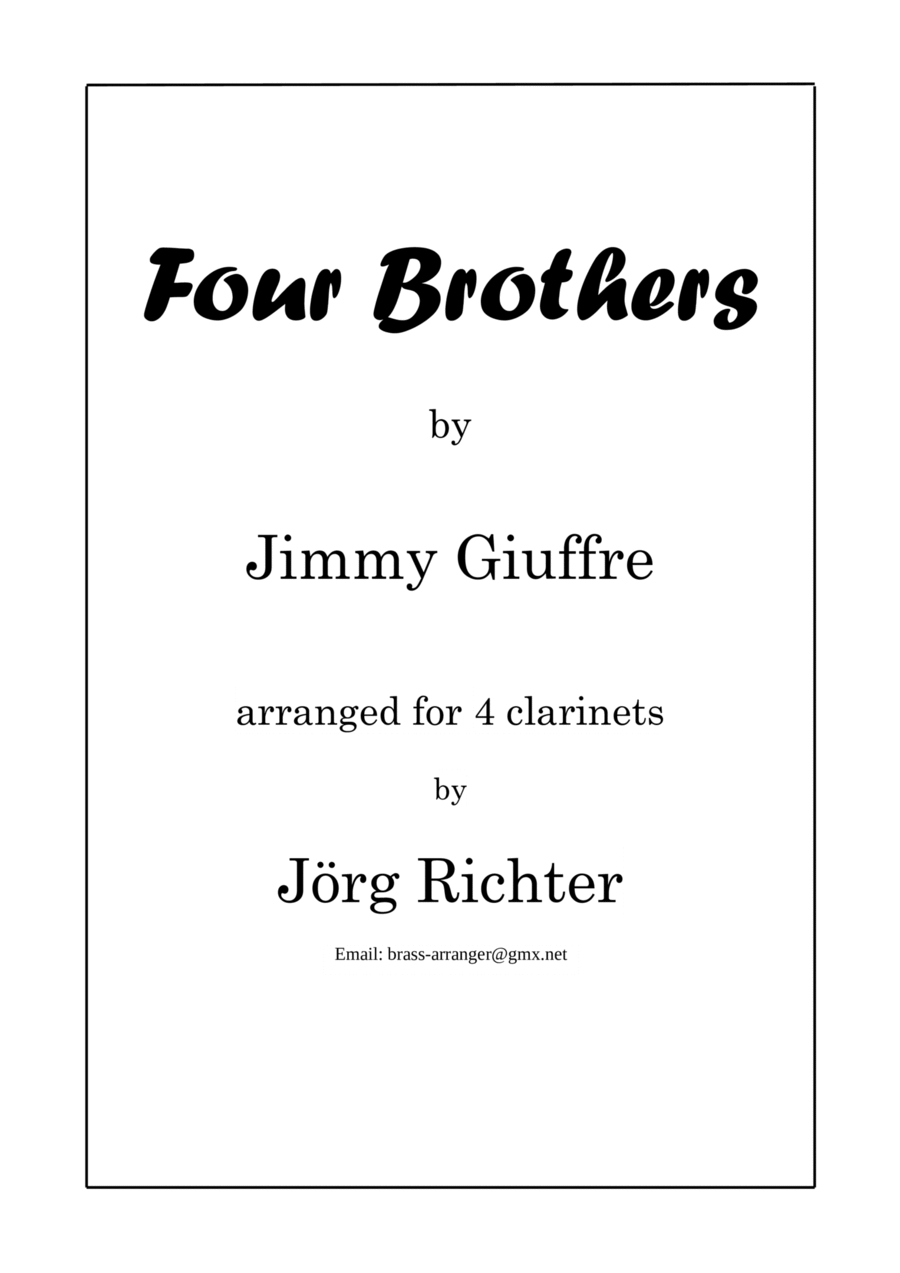Four Brothers Woodwind Quartet scores gallery preview page 1