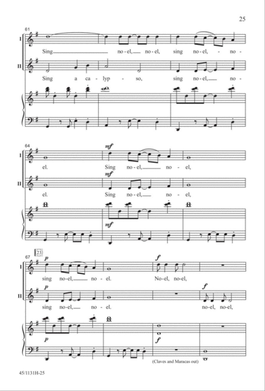 Singable Solutions for Winter Holidays 2-Part scores gallery preview page 25