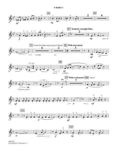 Irving Berlin's Christmas (Medley) - F Horn 2