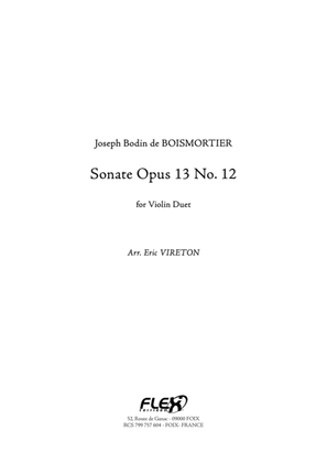 Sonata Opus 13 No. 12