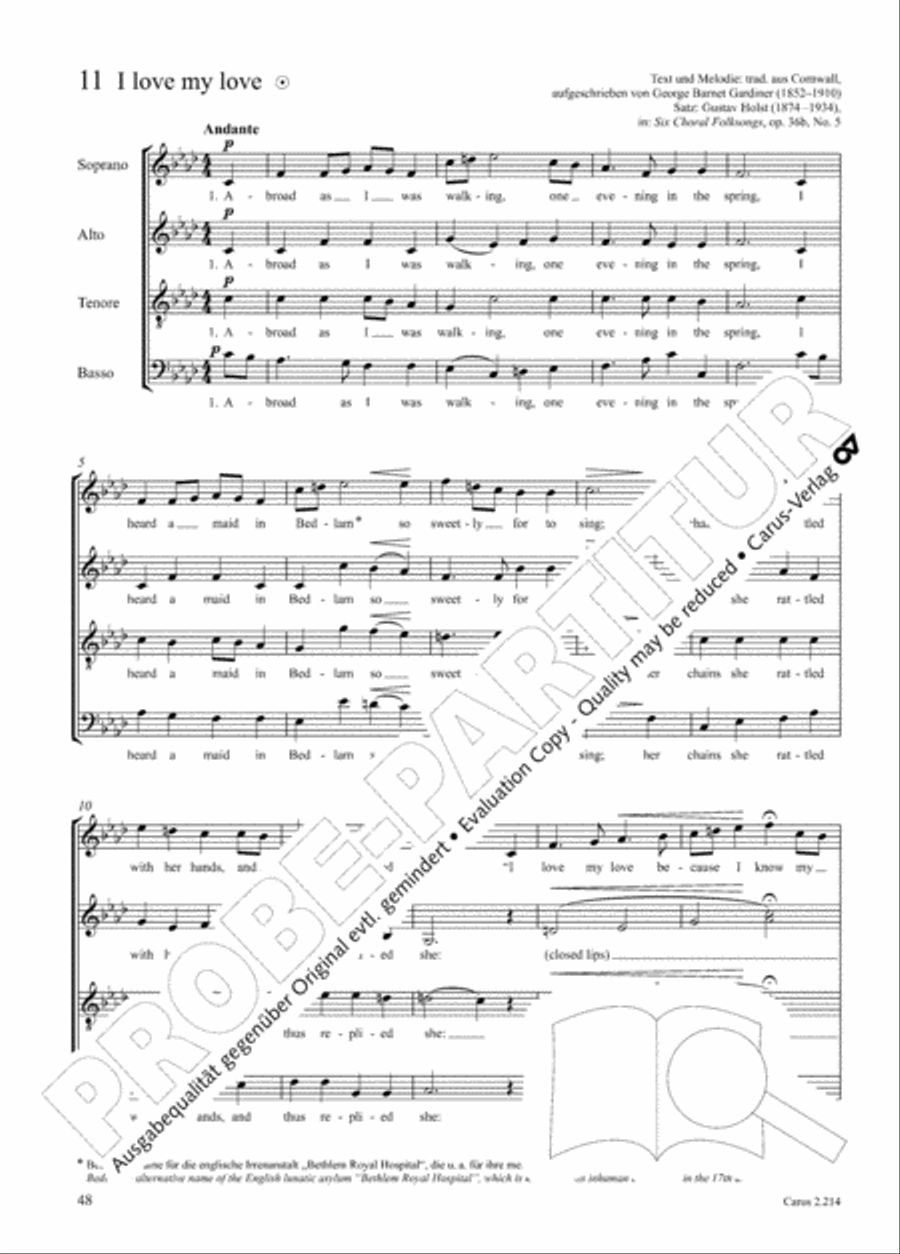 Choral Collection Folk Songs Choir scores gallery preview page 24