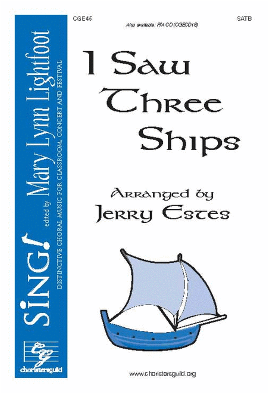 I Saw Three Ships (SATB with opt. violin & percussion) 4-Part scores gallery preview page 1