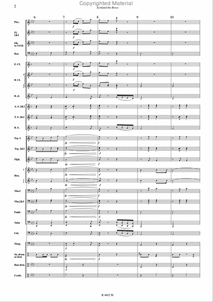 Scotland The Brave Concert Band scores gallery preview page 3